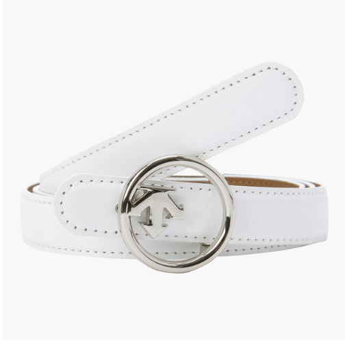 DESCENTE WOMEN ROUND LOGO BELT WHITE ONE SIZE