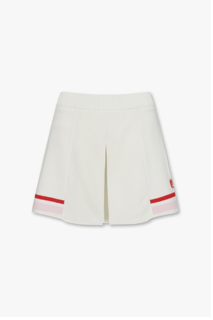 WAAC 23FW WOMEN'S CABLE PLEATS KNIT SKORT WHITE