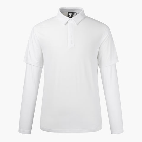 DESCENTE 23SS MEN S-PRO COOL SLEEVE LAYERED SHIRT OFF-WHITE