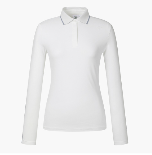 DESCENTE 23FW WOMEN BASIC COLLAR T-SHIRT WITHE