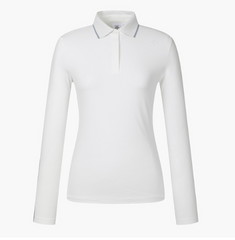 DESCENTE 23FW WOMEN BASIC COLLAR T-SHIRT WITHE