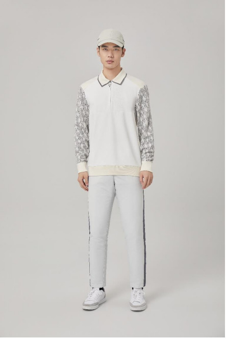 HONMA 23FW MEN'S GOLF HYPE LS SWEATER POLO WHITE