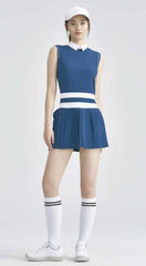 HONMA 23SS WOMEN ONE-PIECE PLEATED SKIRT NAVY