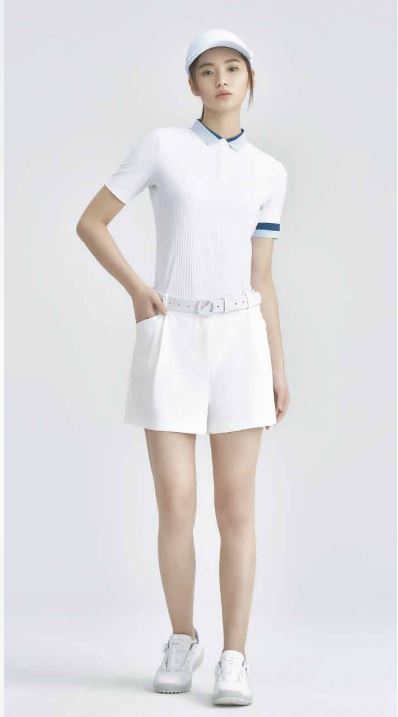 HONMA 23SS WOMEN ICE FEEL SHORT SLEEVES POLO WHITE