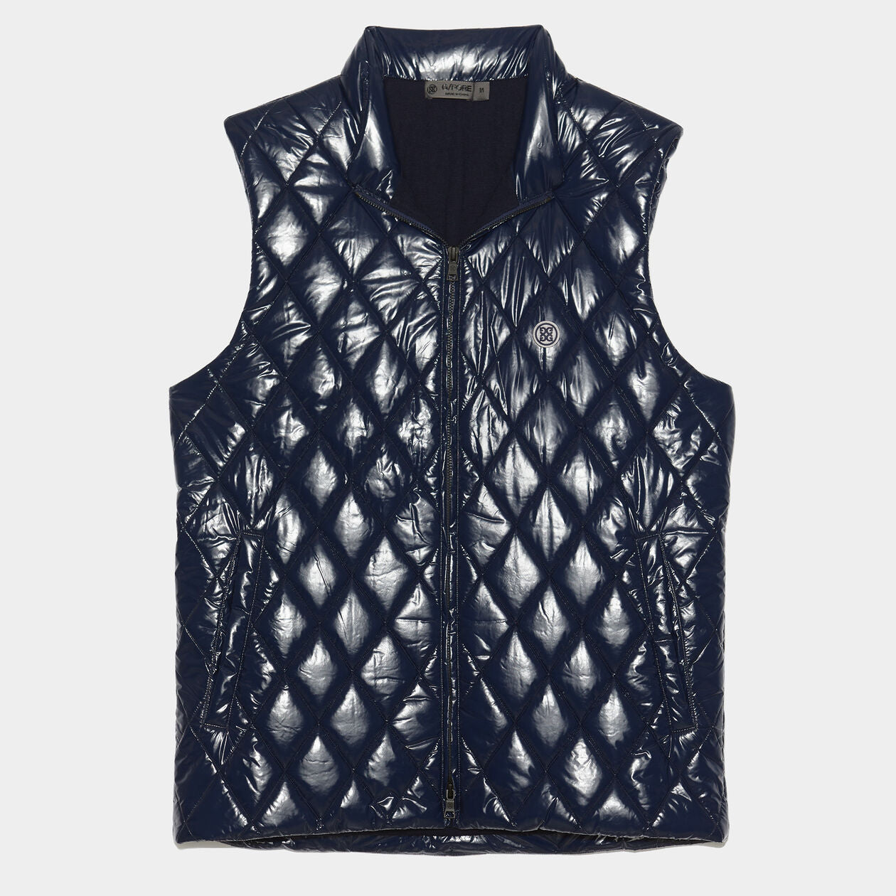 G/FORE F23 MEN'S QUILTED POLISHED NYLON WOOL LINED PUFFER VEST Twilight