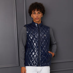 G/FORE F23 MEN'S QUILTED POLISHED NYLON WOOL LINED PUFFER VEST