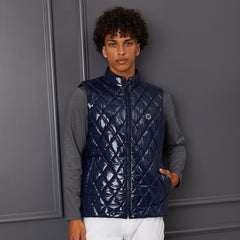 G/FORE F23 MEN'S QUILTED POLISHED NYLON WOOL LINED PUFFER VEST