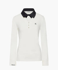 FAIRLIAR WOMEN SATIN RIBBON TSHIRT IVORY