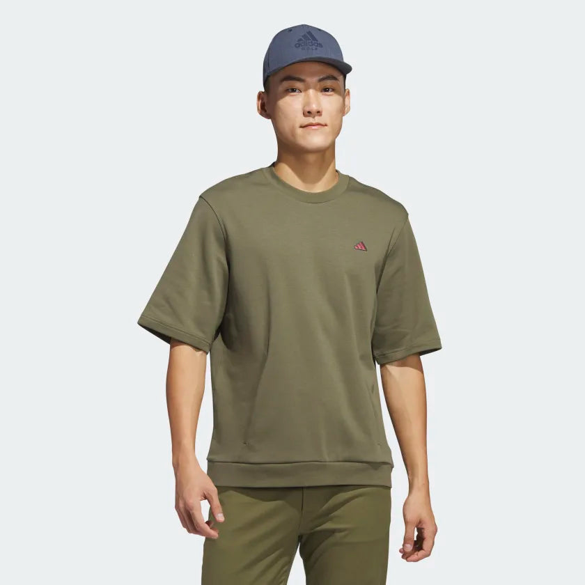 3 stripe crew sweatshirt top by adidas originals khaki