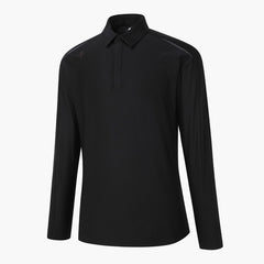 DESCENTE GOLF Men's ACMT Jacquard Collared Long-sleeved T-shirt