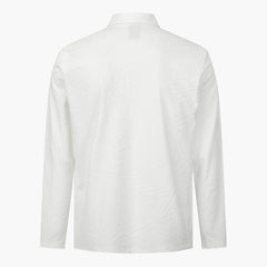 DESCENTE GOLF Men's Jacquard Collared Long-sleeved T-shirt