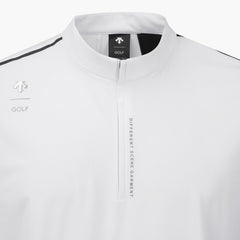 DESCENTE GOLF Men's Color-block Modified Collared Short-sleeved T-shirt