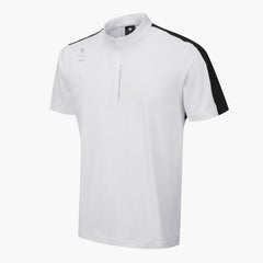 DESCENTE GOLF Men's Color-block Modified Collared Short-sleeved T-shirt