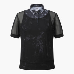 DESCENTE Golf Women's ACMT Mesh Cover-up Short-sleeved T-shirt