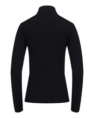 FAIRLIAR Women Houndstooth Jacquard High-Neck T-Shirt