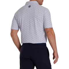 FOOTJOY MEN'S GOLF COURSE DOODLE STRETCH PIQUE SELF COLLAR GOLF SHIRT