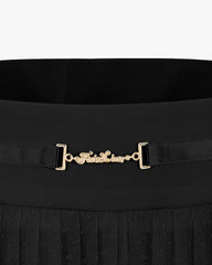 FAIRLIAR Women Polka Dot Lace Pleated Skirt