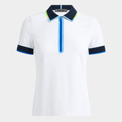 G/FORE WOMEN'S CONTRAST QUARTER ZIP TECH PIQU? POLO