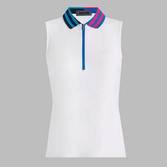 G/FORE Women Tech Piqué Quarter Zip Sleeveless Polo
