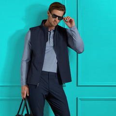 G/FORE MEN RIB GUSSET LONG SLEEVE M?LANGE ICE NYLON SUN SHIRT