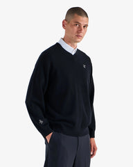 Malbon Golf Men Jesper Parnevik V Neck Merino Wool Sweater