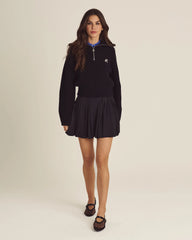 Malbon Golf Women Anais Quarter Zip Knit Sweater