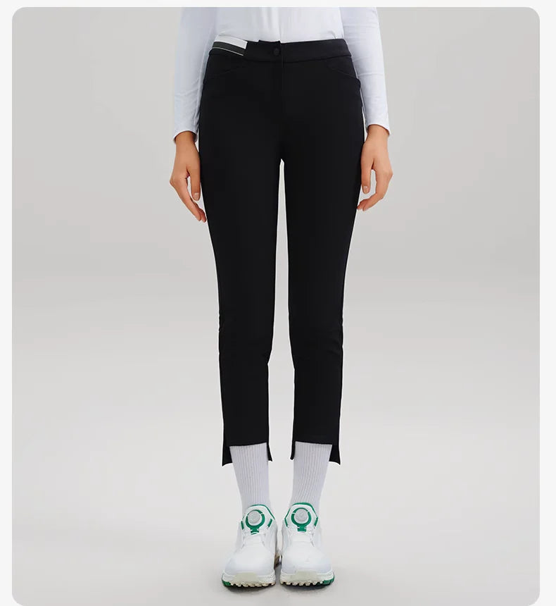 HONMA WOMEN'S SUN BLOCK SLIM FIT PANTS BLACK