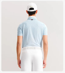 HONMA MENS H-PATTERN PRINTED SHORT SLEEVE POLO