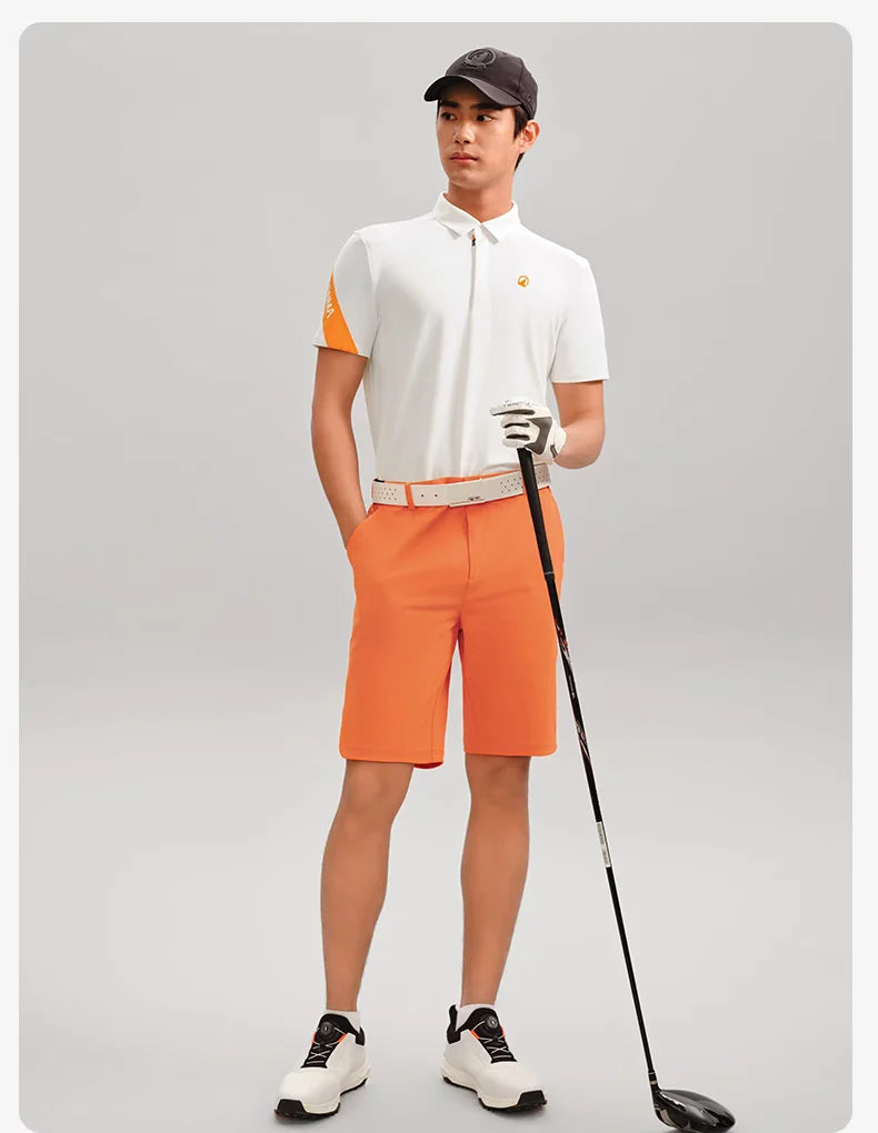 HONMA MENS JACQUARD SHORT SLEEVE POLO