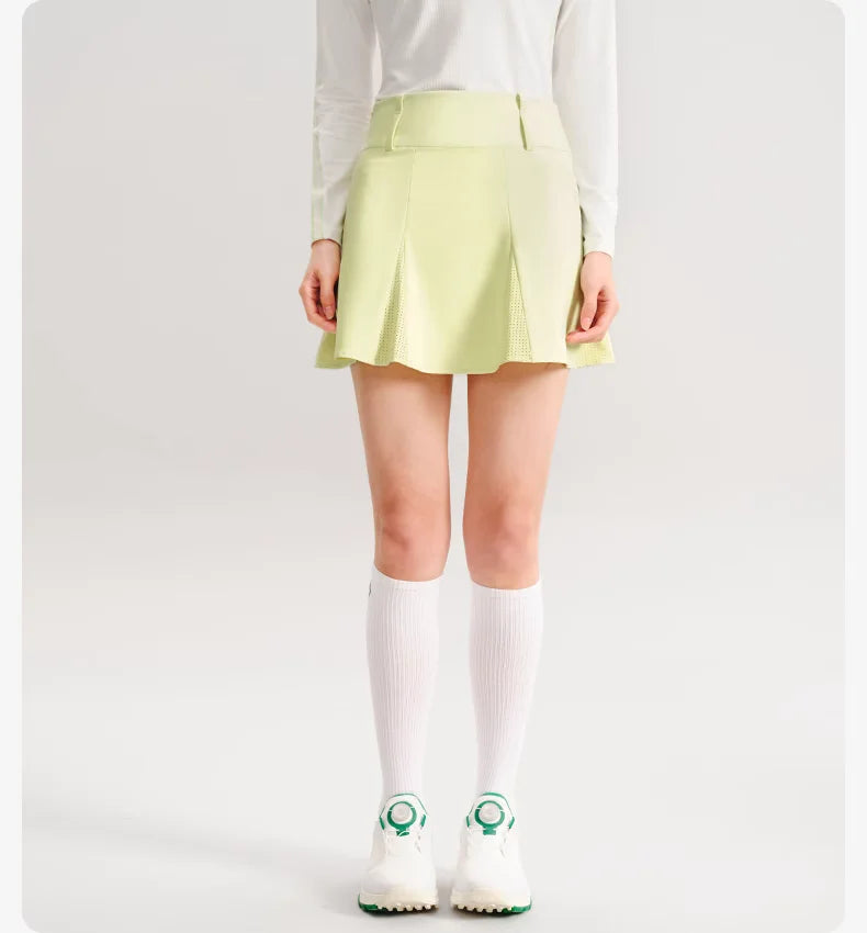 HONMA WOMEN HYPE GOLF HIGH WAIST SKIRT LIME