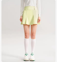 HONMA WOMEN HYPE GOLF HIGH WAIST SKIRT LIME