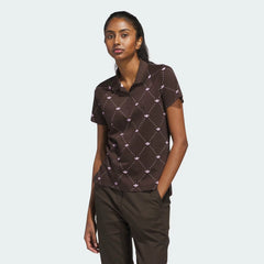 Adidas Women Originals Printed Trefoil Polo Shirt