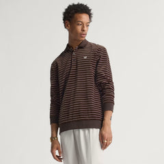 ADIDAS Originals Men Velour Long Sleeve Polo