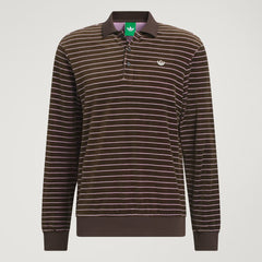 ADIDAS Originals Men Velour Long Sleeve Polo