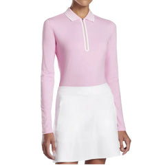 G/FORE WOMEN FEATHERWEIGHT SILKY TECH NYLON QUARTER ZIP POLO BLUSH