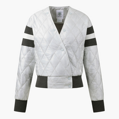 DESCENTE 23FW WOMEN'S V-NECK DIA QUILITING DOWN JACKET Light Grey