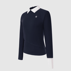 HONMA Women Fall Knit Long Sleeve Polo Shirts