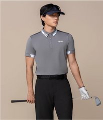 HONMA Men Spring Contrast Color Short-Sleeve Polo