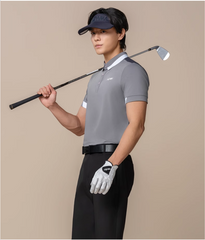 HONMA Men Spring Contrast Color Short-Sleeve Polo
