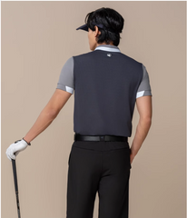 HONMA Men Spring Contrast Color Short-Sleeve Polo