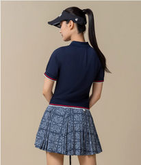 HONMA Women Summer Waffle Pattern Short Sleeve Polo