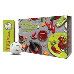 Taylormade 2025 TP5x pix Peppers Golf Balls Dozen Pack