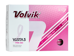 Volvik New Vista3 Pink 360 BCRF Golf Ball