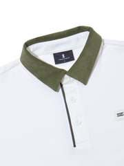 W.ANGLE Men's CO Corduroy Collar Polo Shirt
