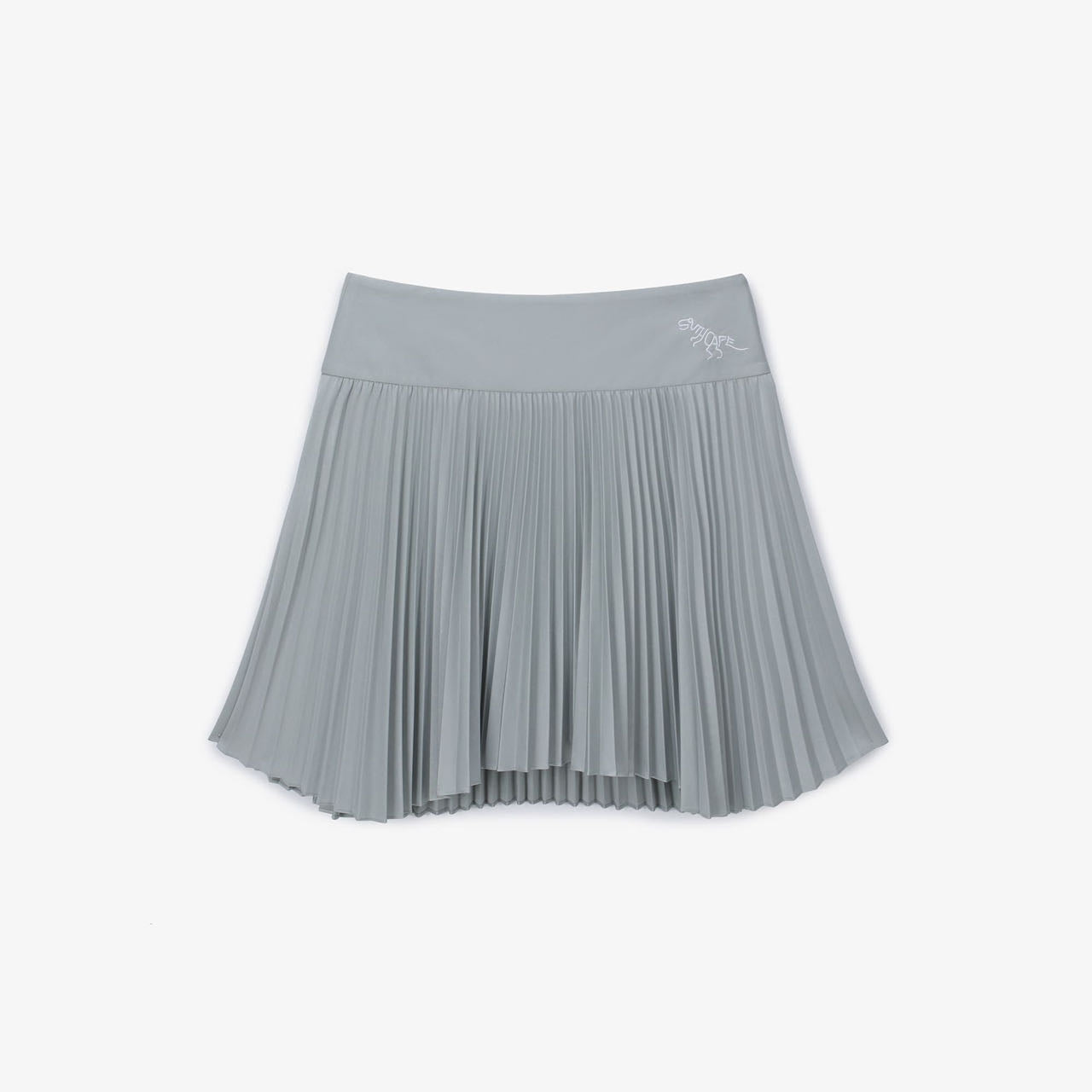 SOUTHCAPE S22 WOMEN METALLIC JERSEY PLEATED SKIRT SILVER