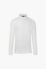 DESCENTE 23FW MEN'S HALFNECK ZIP UP T-SHIRTS Ivory