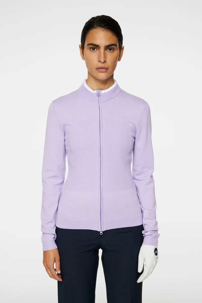 J.LINDEBERG Women Anna Zip Sweater Lavender M
