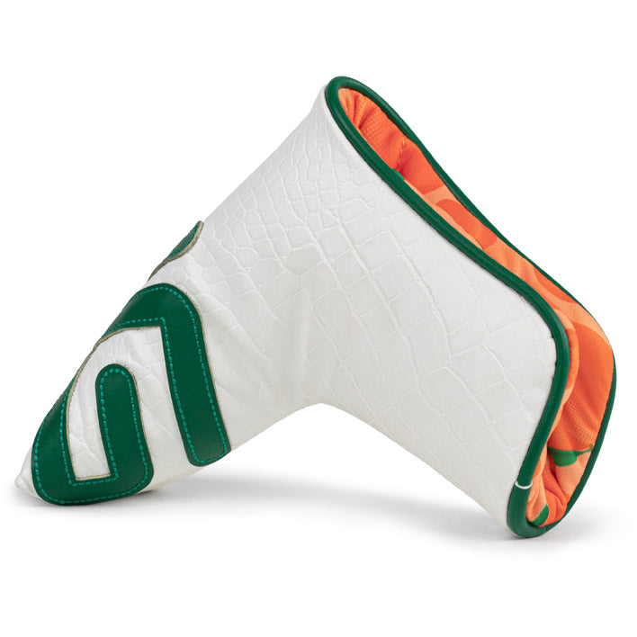 PING 2024 HERITAGE BLADE PUTTER HEADCOVER WHITE/GREEN