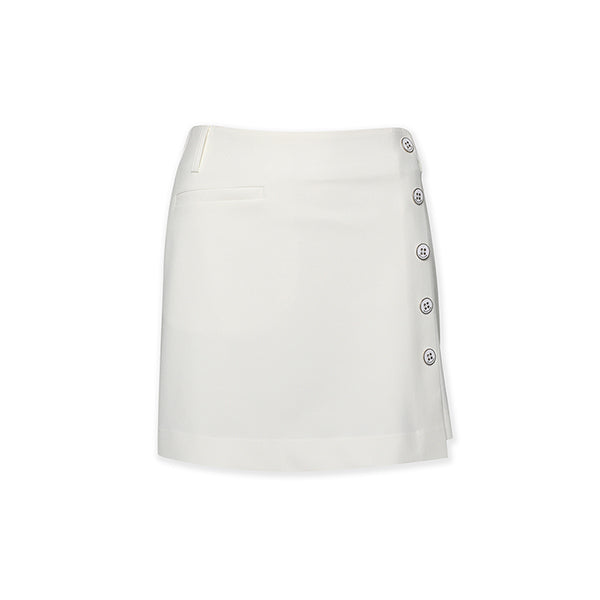MCKAYSON SS22 WOMEN BUTTON POINT SKIRT WHITE