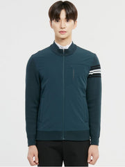 W.ANGLE Men's TO Woven Hybrid Full Zip Sweater